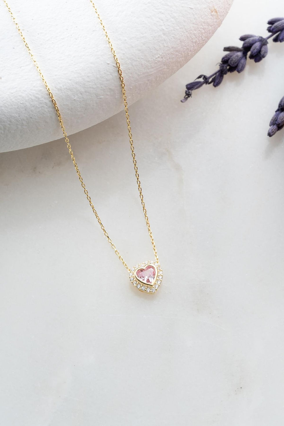 LuxeZirconia Silver Charm Necklace