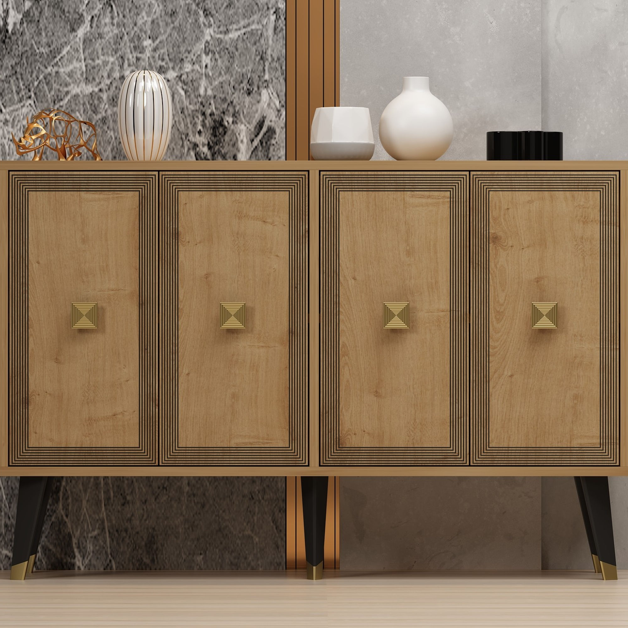 Ansel - Sapphire Oak, Gold