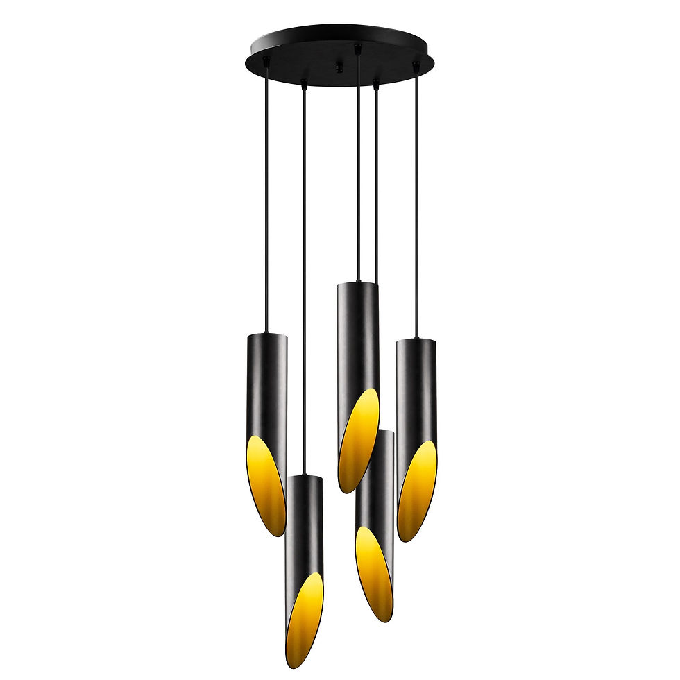 Thumbnail: LustraVibe Nova: Modern Metal Chandelier Elegance