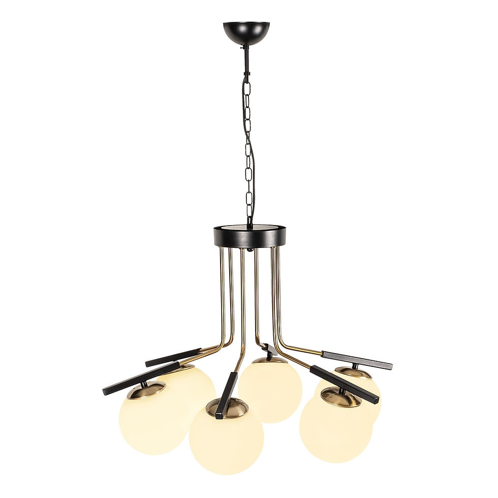 Thumbnail: LustraVogue: Luxe Iron & Glass Chandelier