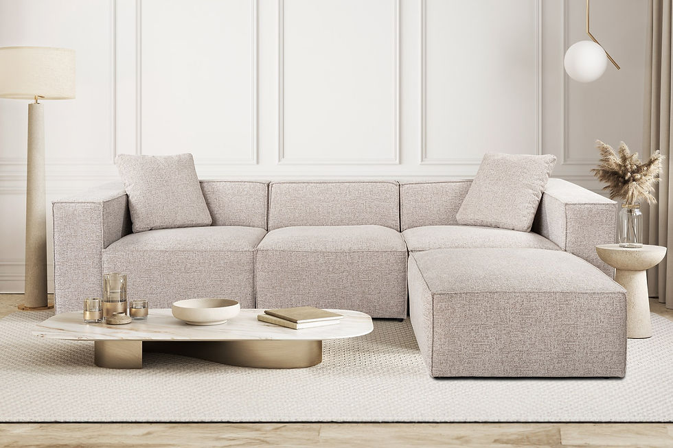 Lora (L1-O1-1R-POUFFE ) - Mocha