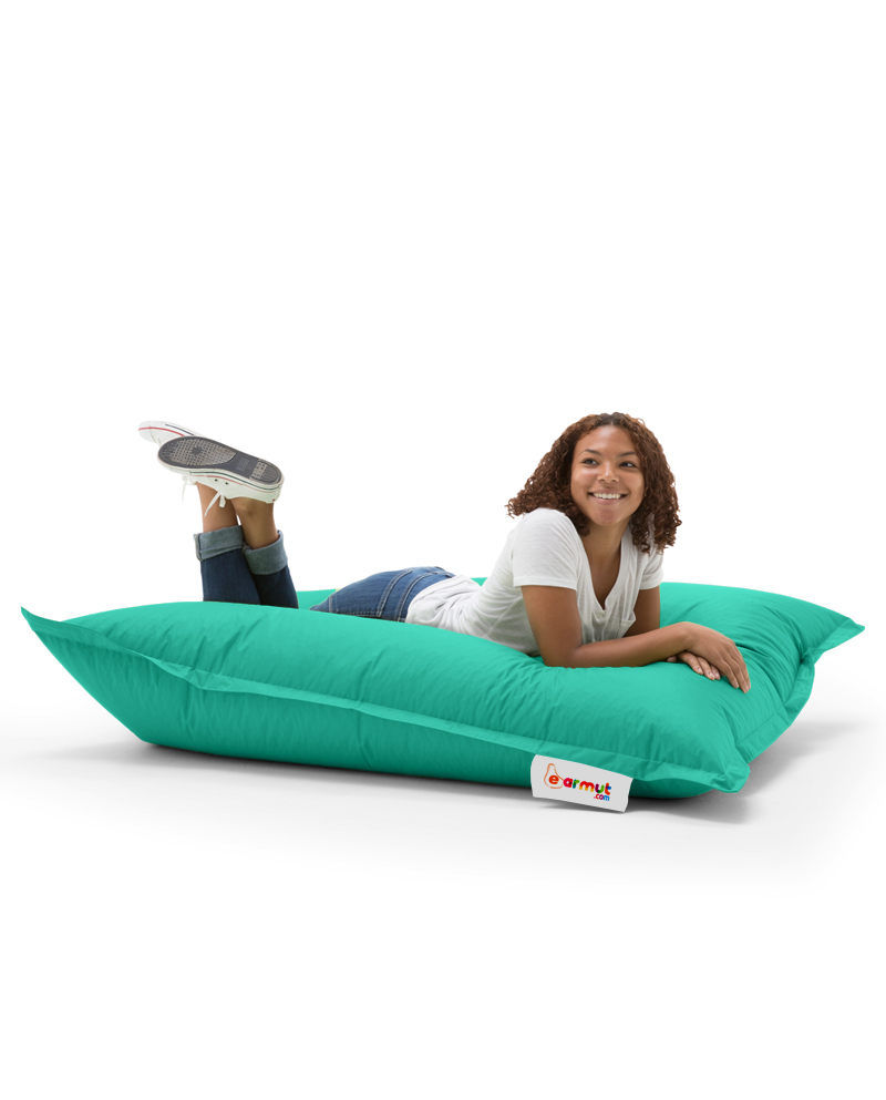 Thumbnail: Cushion Pouf 100x100 - Turquoise
