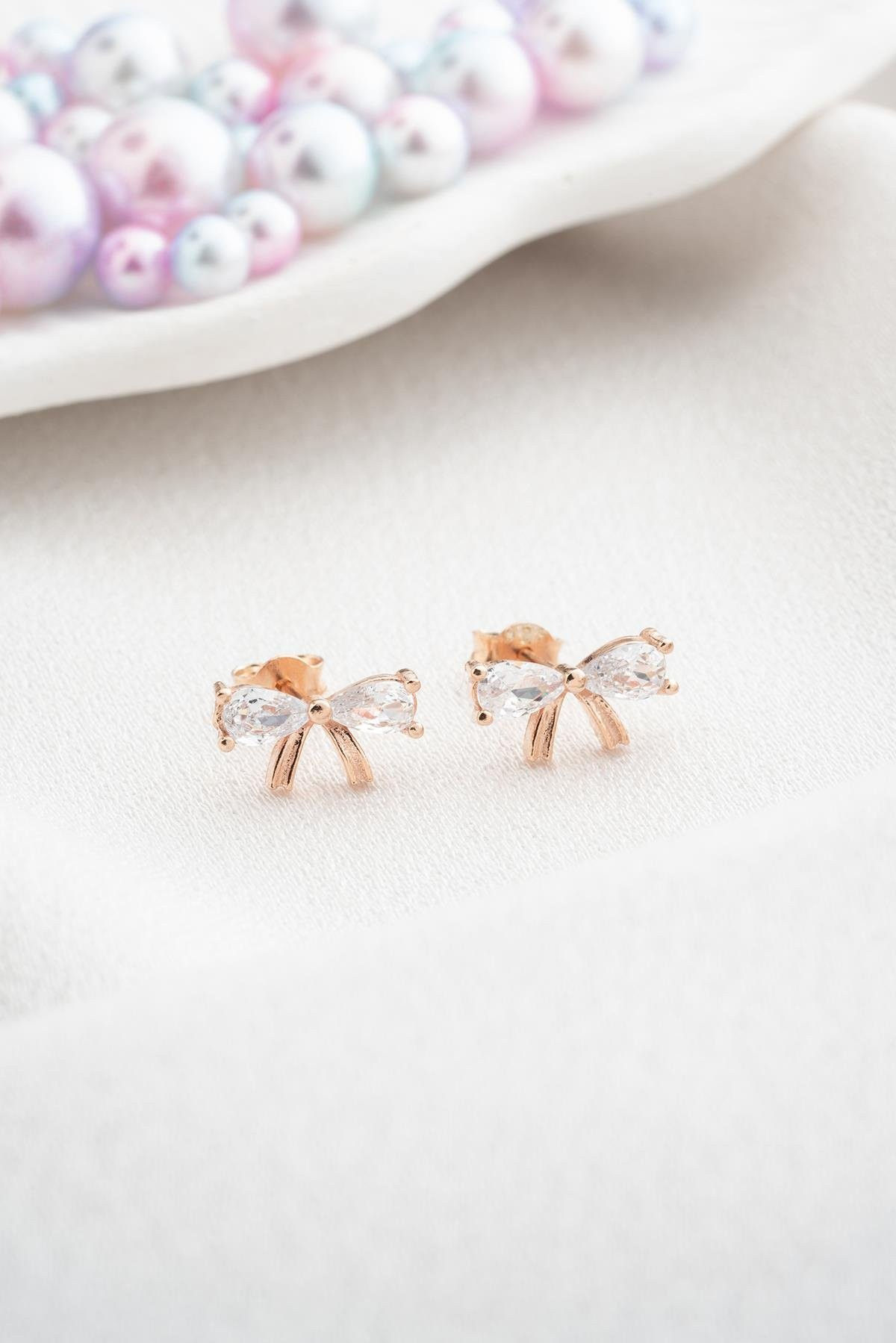 LuxeLunar Rose Zircon Silver Drops