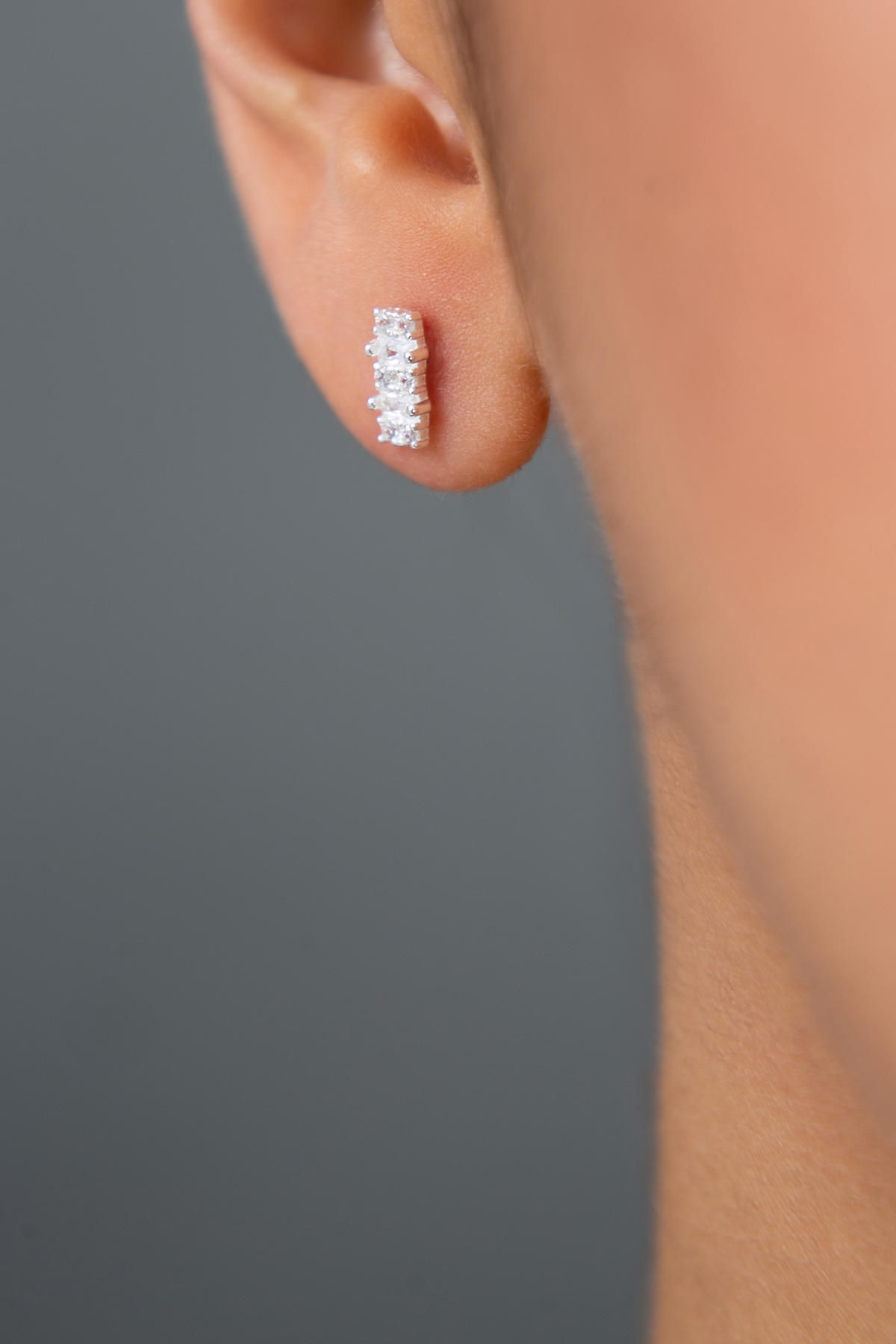 LustreGem Silver Elegance Earrings