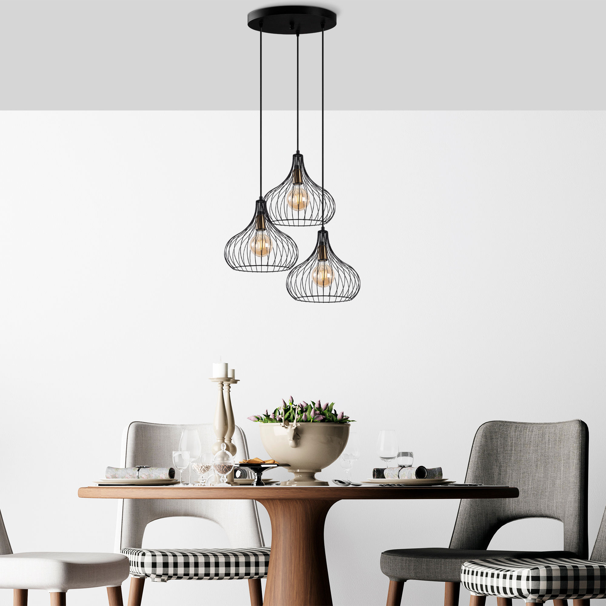 LustraNova: The Industrial Elegance Chandelier