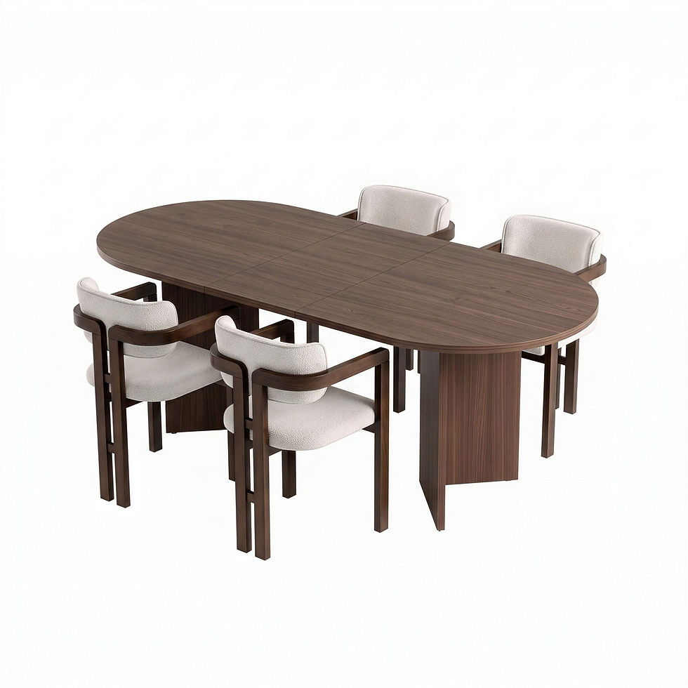 Thumbnail: Aleria 4 - Milano Walnut, Dark Walnut, White