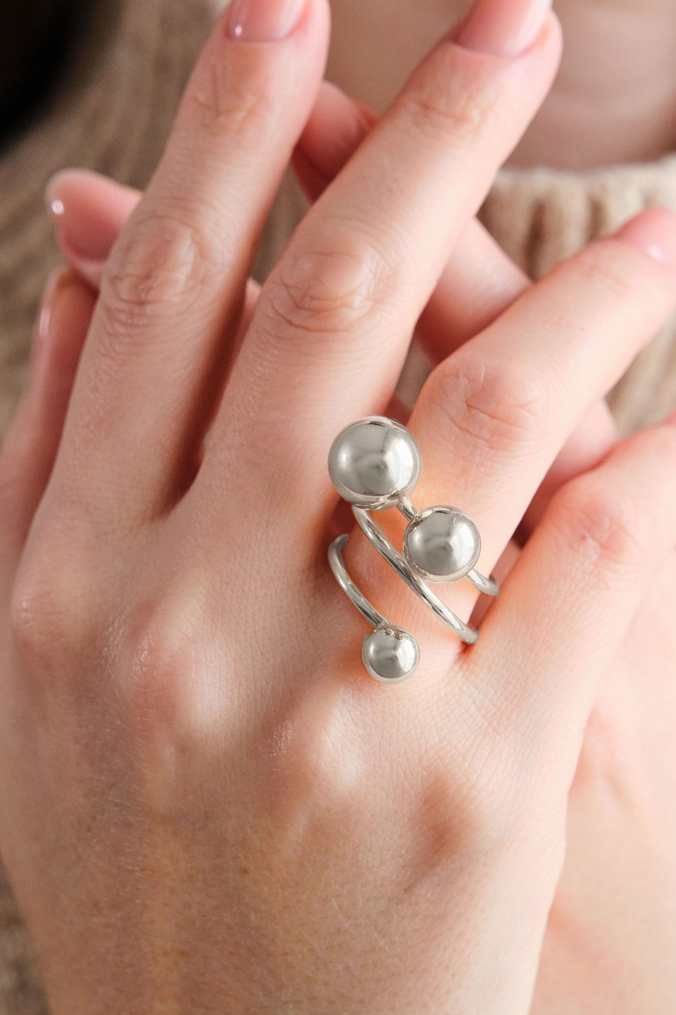 LustraZir Brass Elegance Ring