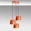 Thumbnail: AuroraGlow Adjustable Orange Chandelier