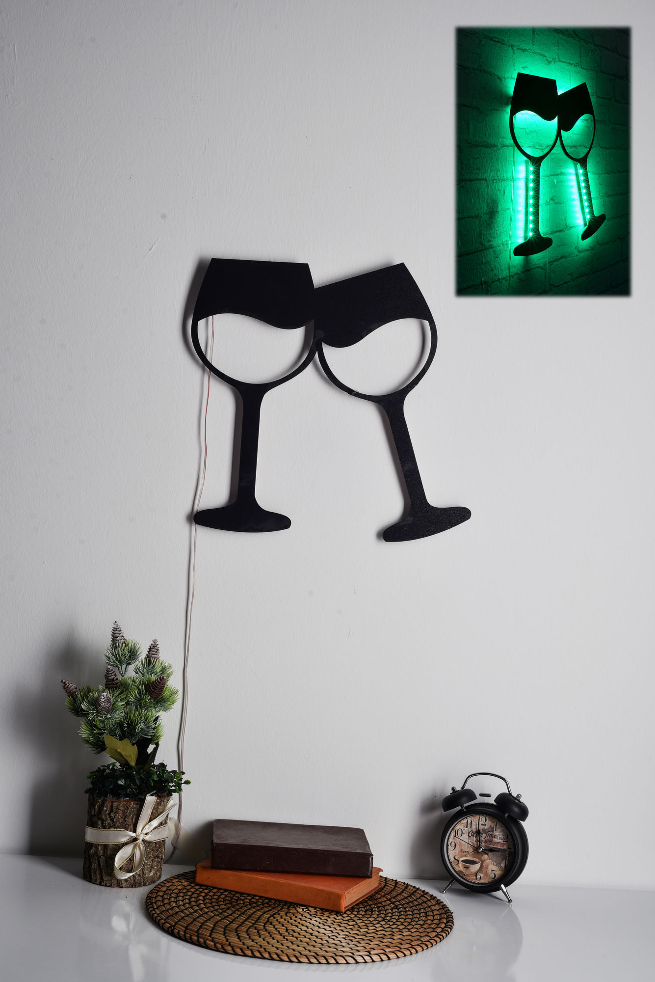 Wine Glasses - Green