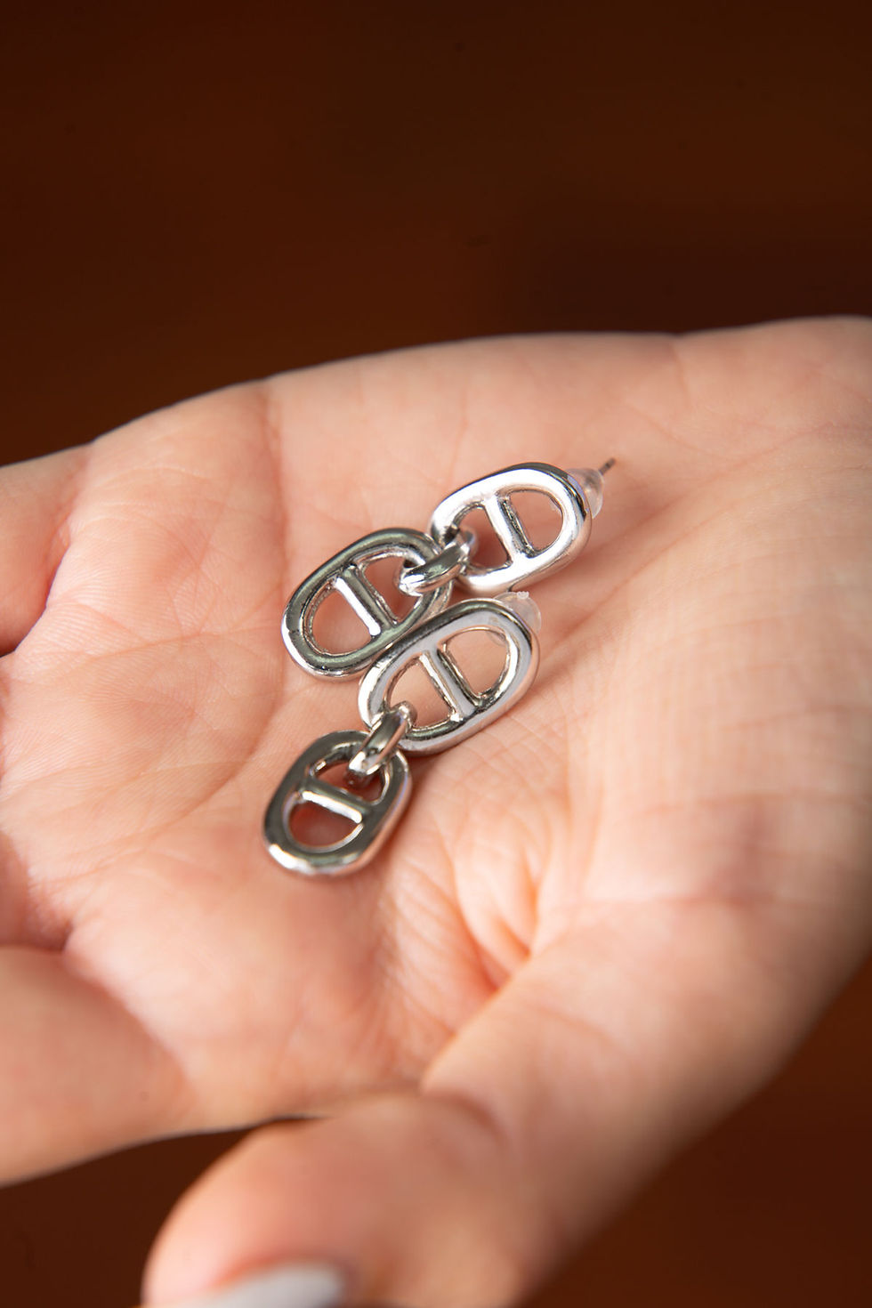 Thumbnail: LustraGem Metal Earrings: Elegance Unleashed