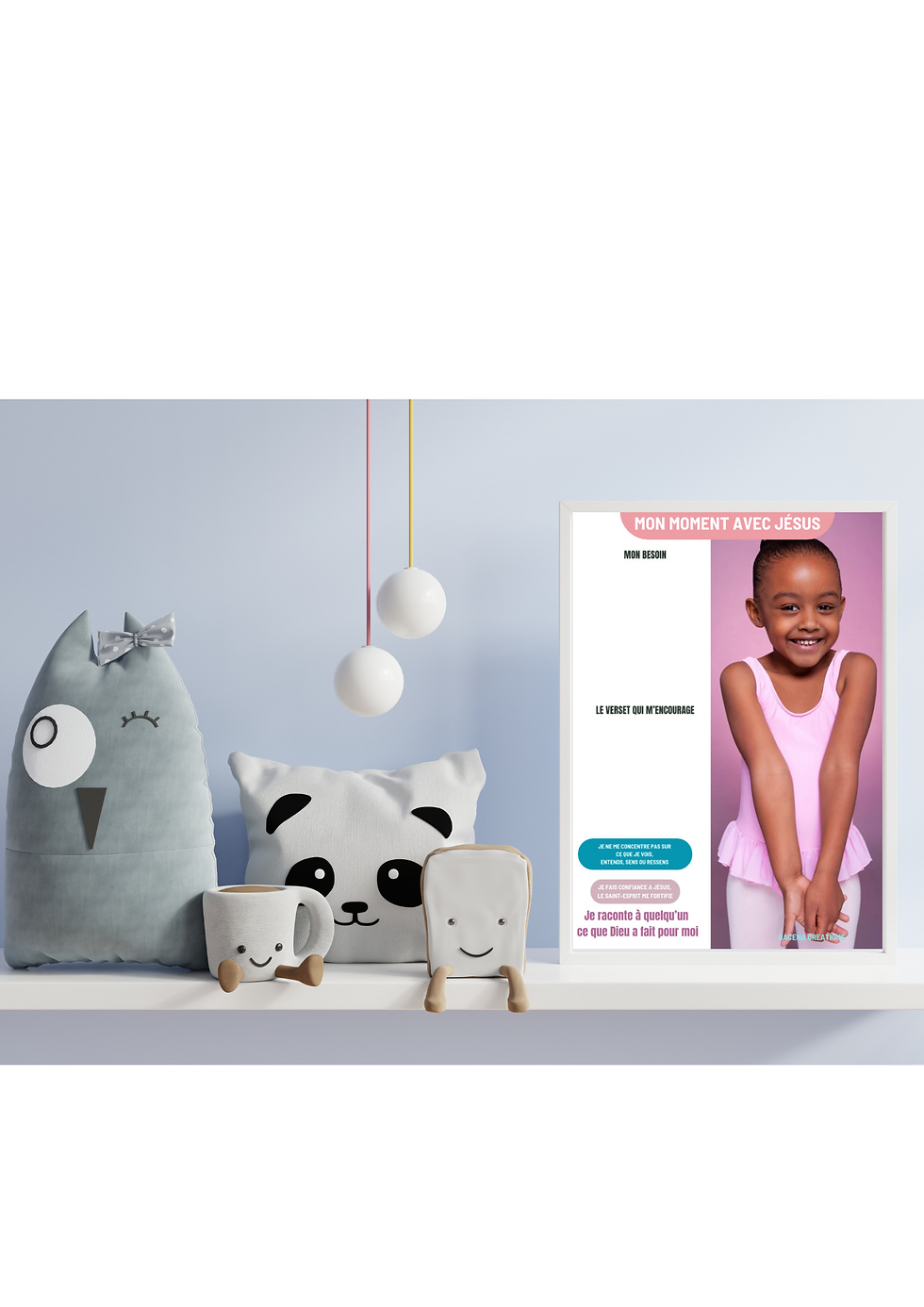 tableau de prière fillette personnalisables effaçable