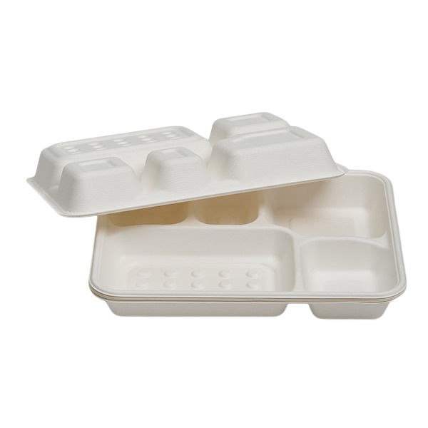 Miniatura: 5 Compartment Deep Tray--eco-friendly lunch tray
