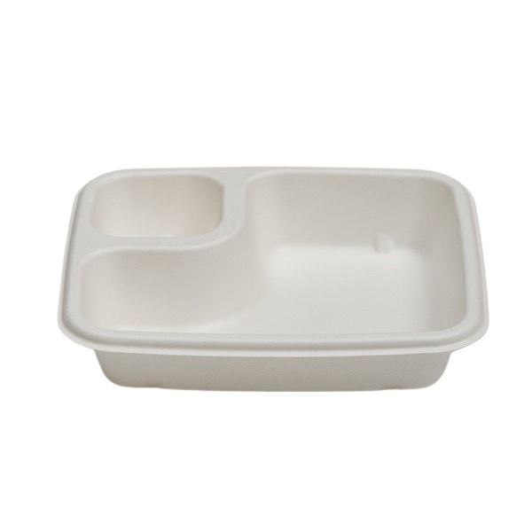 8inch×6 inch nacho tray 2 compartment tray eco friendly food packaging