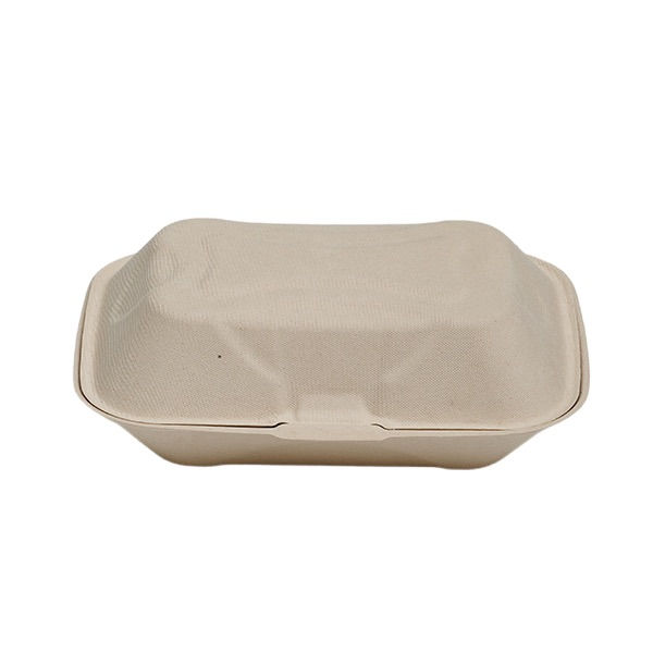 Miniature : PFF 9″×6″Clamshell---bagasse meal box