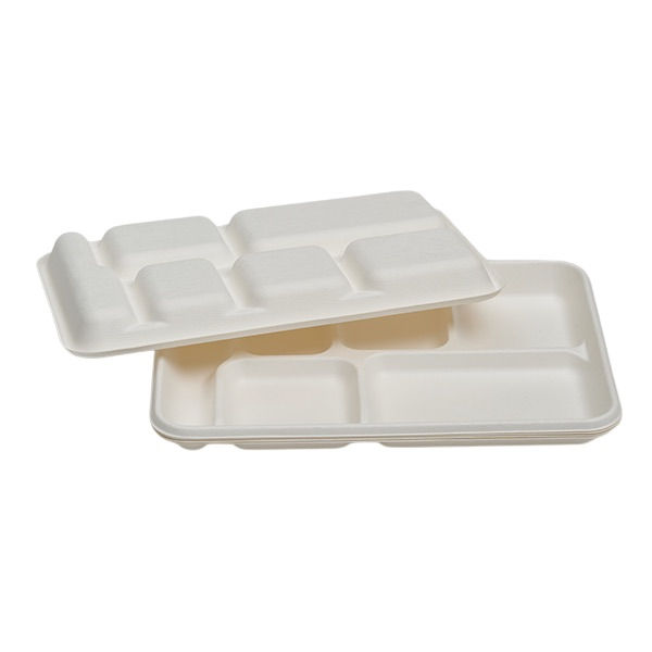 الصورة المصغرة: 6 Compartment Tray -- OEM custom meal tray