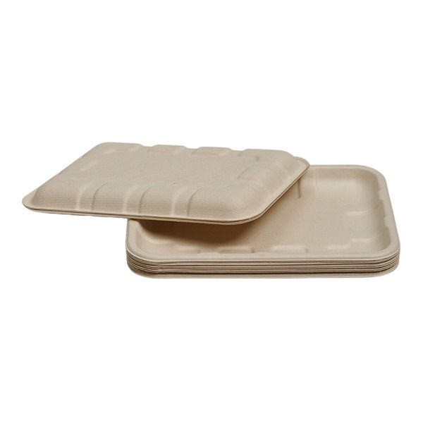 Miniaturbild: TR2S bagasse tray eco takeaway tray