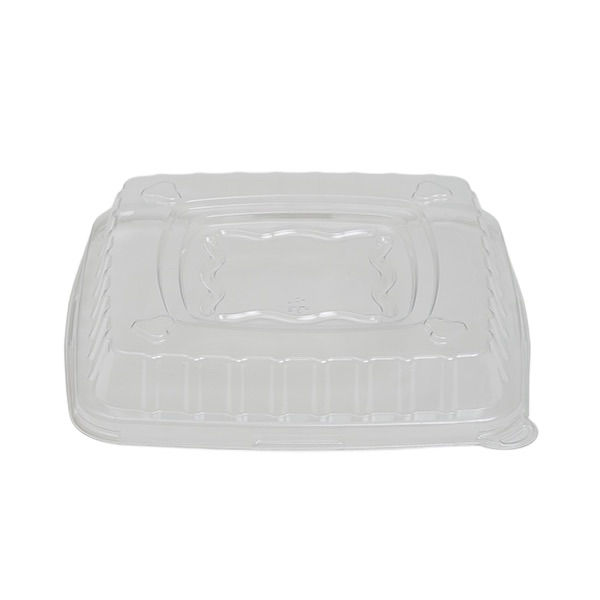 PET lid of DB280--Sustainable square bowl lid