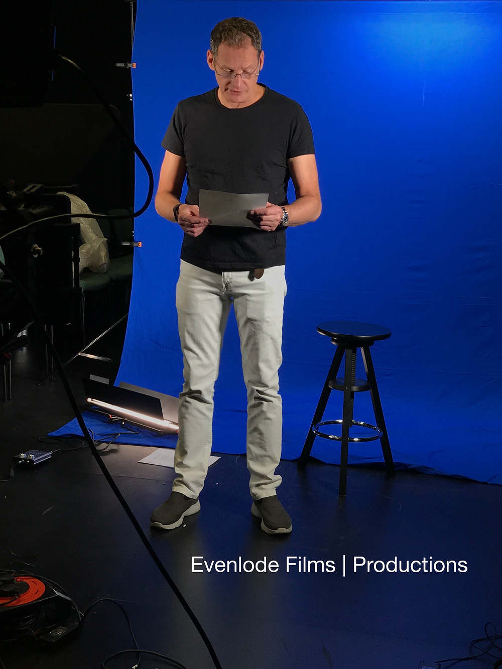 Mark Lester in the studio with Evenlode Films