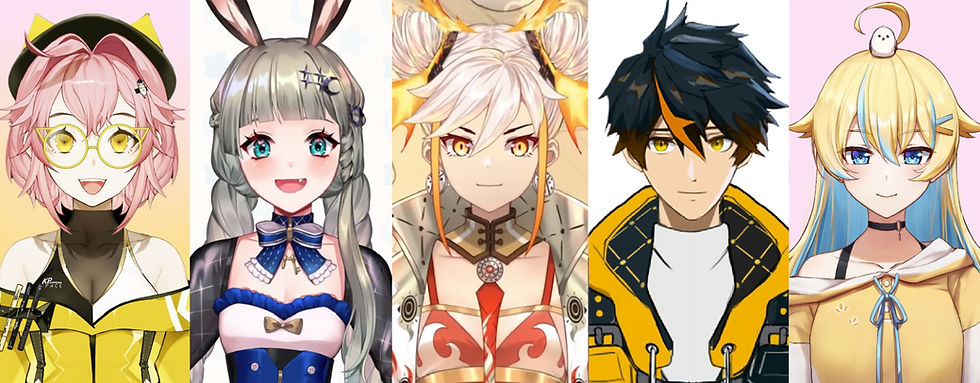 Colorful Japanese anime character