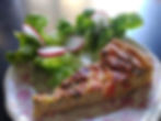 Quiche de Queso azul, tomate y albahaca