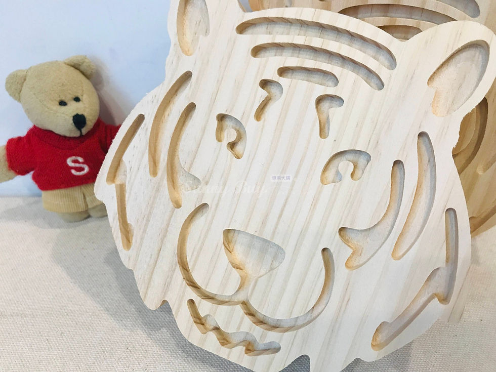 Thumbnail: 【Sunny Buy】Mondo Llama Craft Wood Standing Tiger Face (#22853)