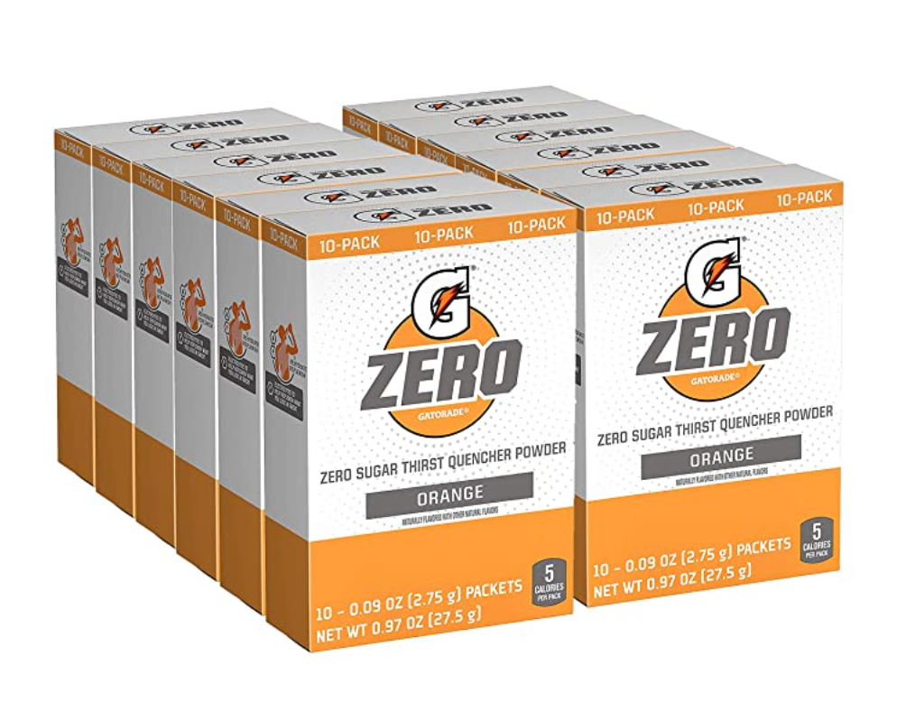 【Sunny Buy】Gatorade G Zero Powder Orange Sugar Free 12 Box Pack (120 Packets) )