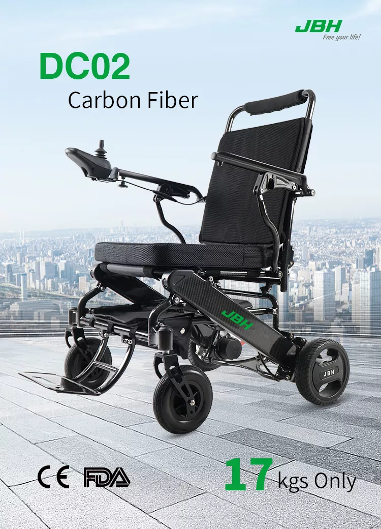 Thumbnail: DC-2 Carbon fiber folding electric travel wheelchair