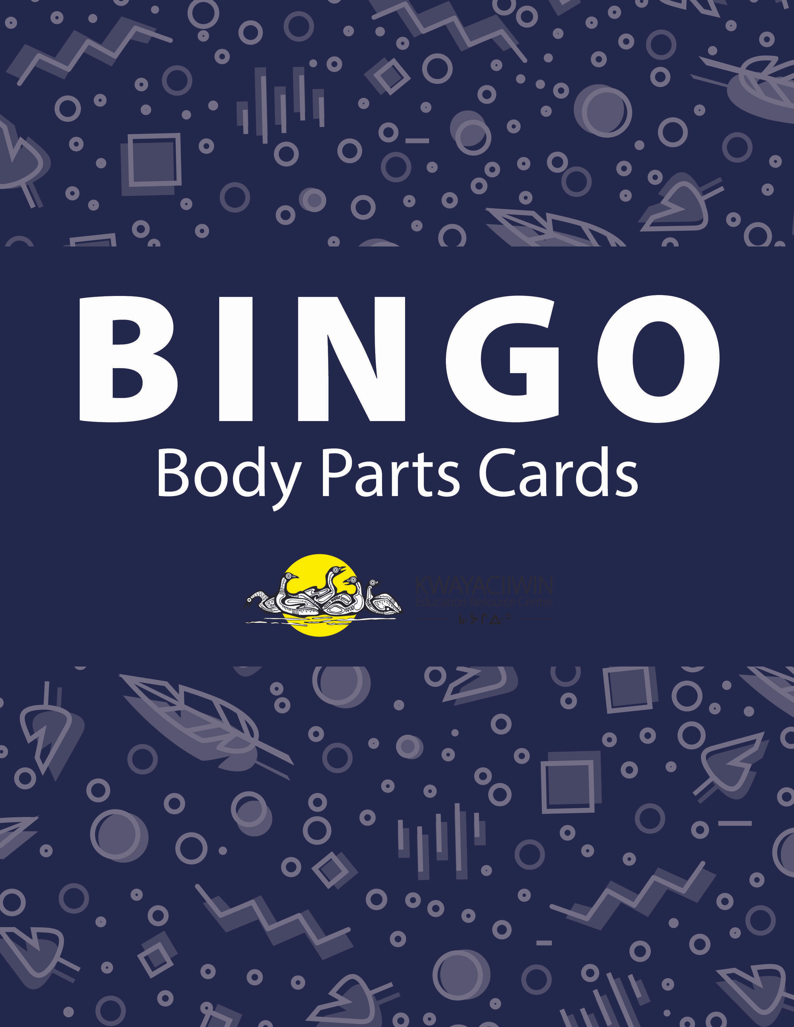Body Parts Bingo Cards
