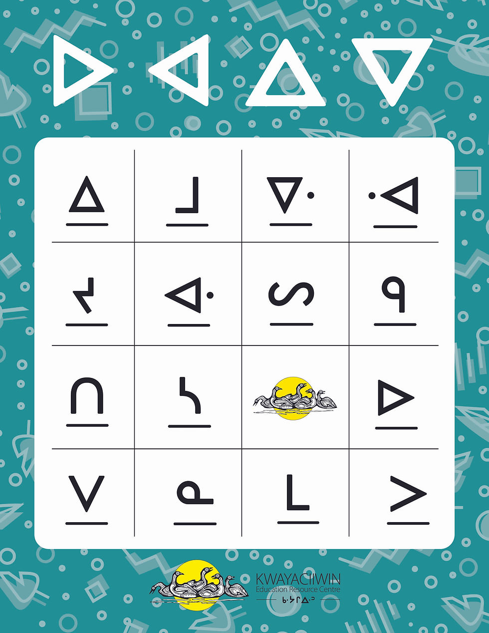 Thumbnail: Syllabics Bingo Cards