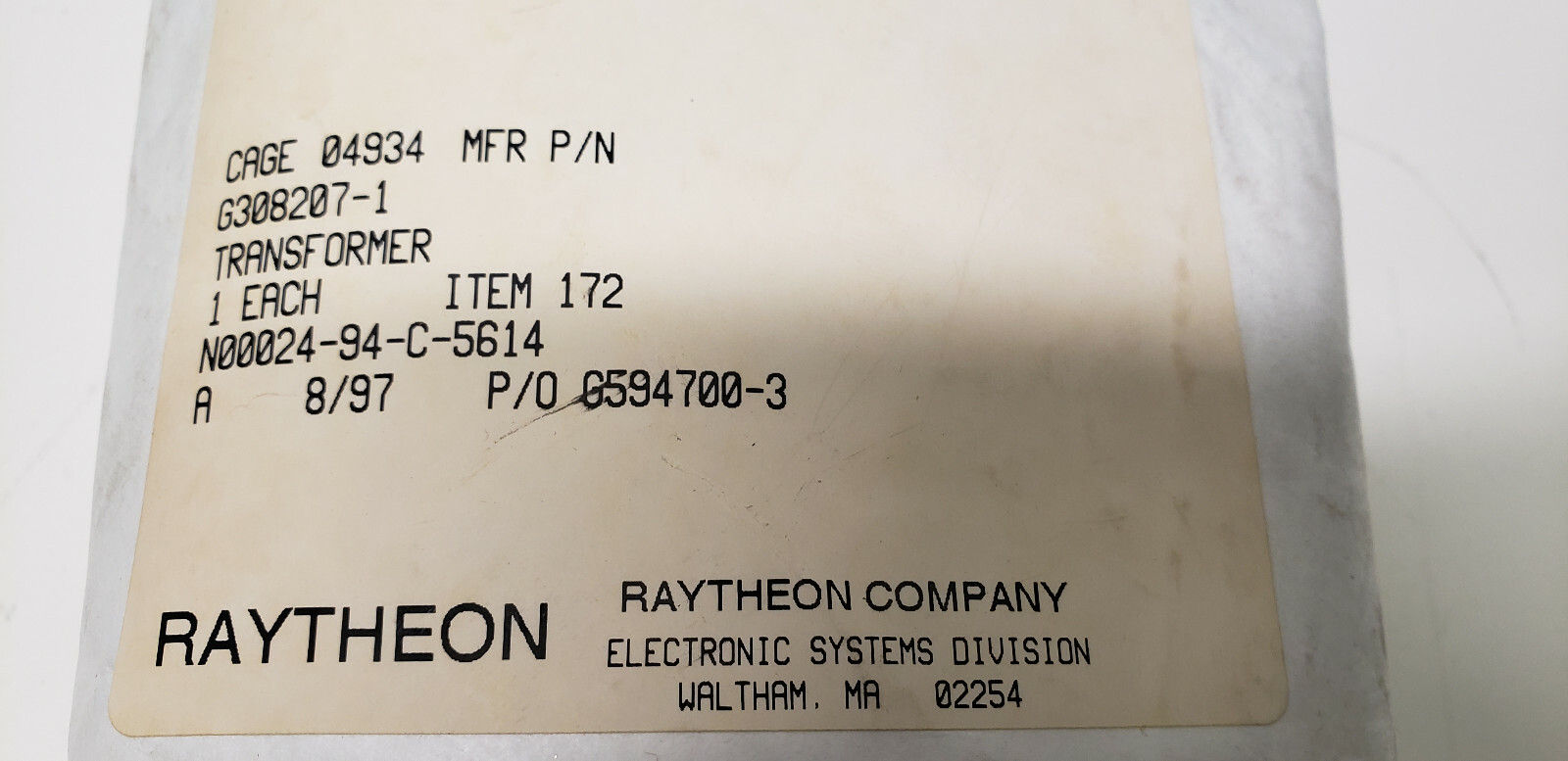5950-01-115-2242 Pulse Transformer