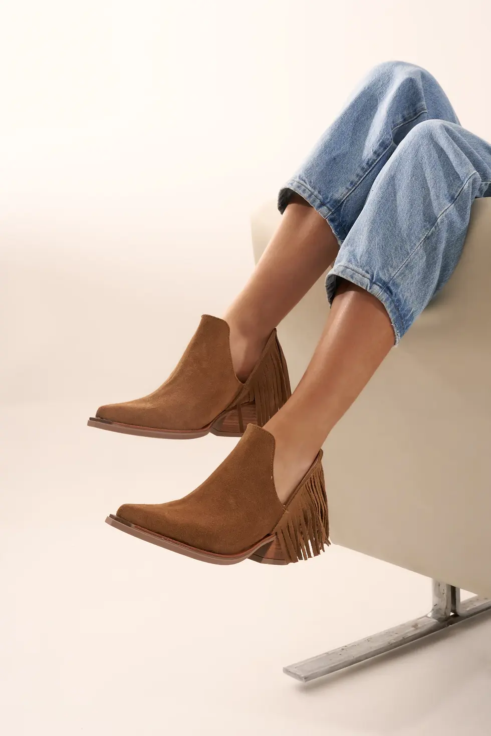 Miniatura: Bota corta texana flecos 