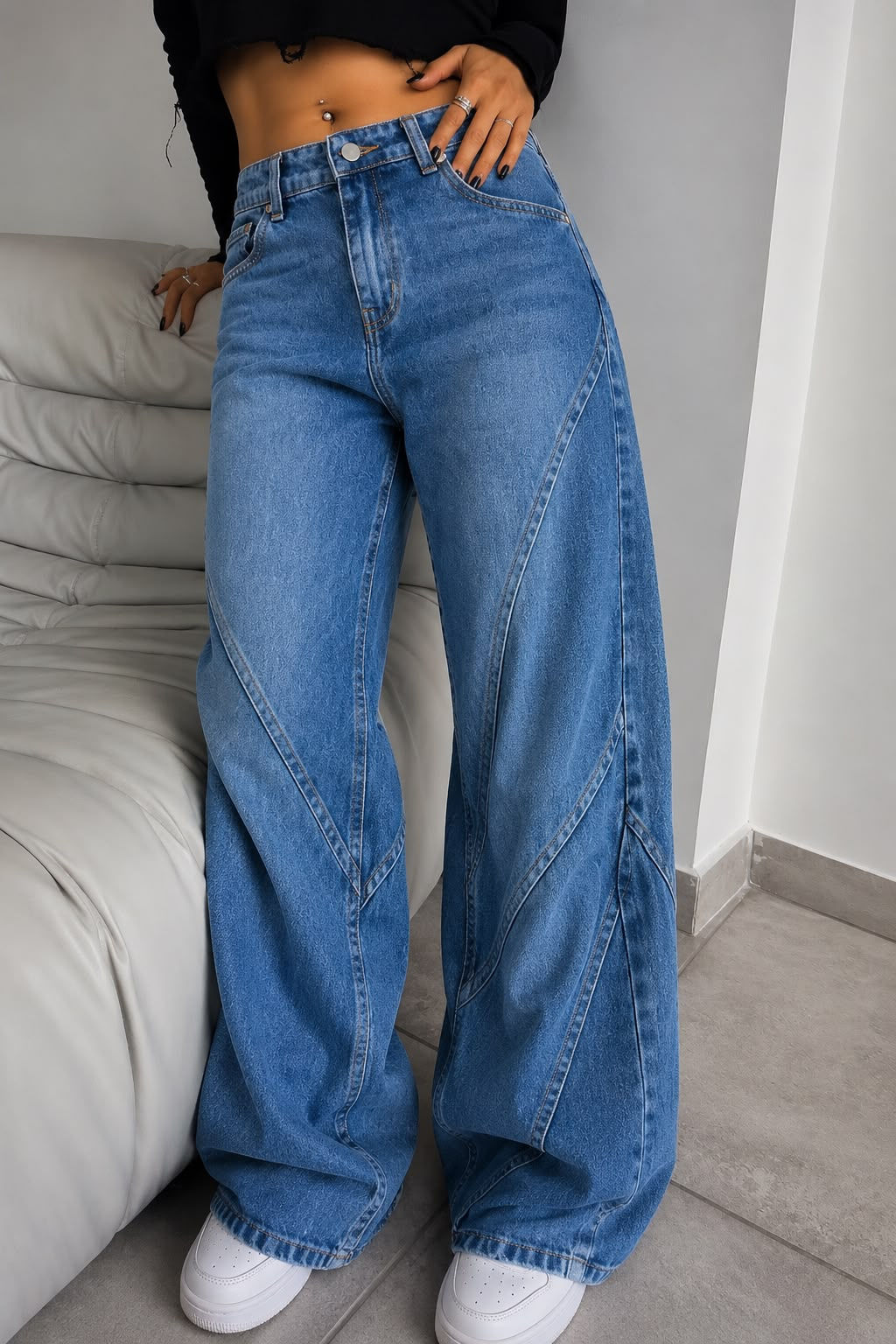 Denim camelia