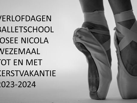 Verlofdagen 1ste semester 2023.