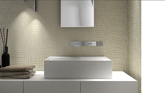 Contemporary Italian resin and marble feature mosaics 