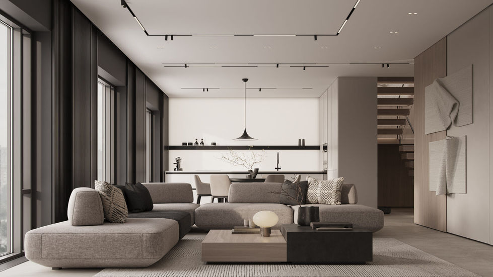 modern dining area
