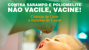 Doses para vacinação contra sarampo e poliomielite já estão disponíveis em Catalão