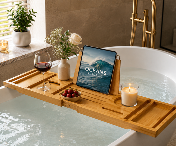 Bamboo Bathtub Caddy manufacturer Oceans Republic