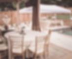 Event setup table and chairs