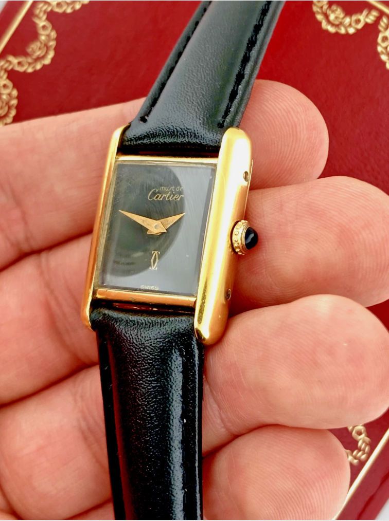 Thumbnail: Cartier Vintage Tank Must Mechanical 18k Gold Plated 21mm x 27mm 49260588(SOLD)