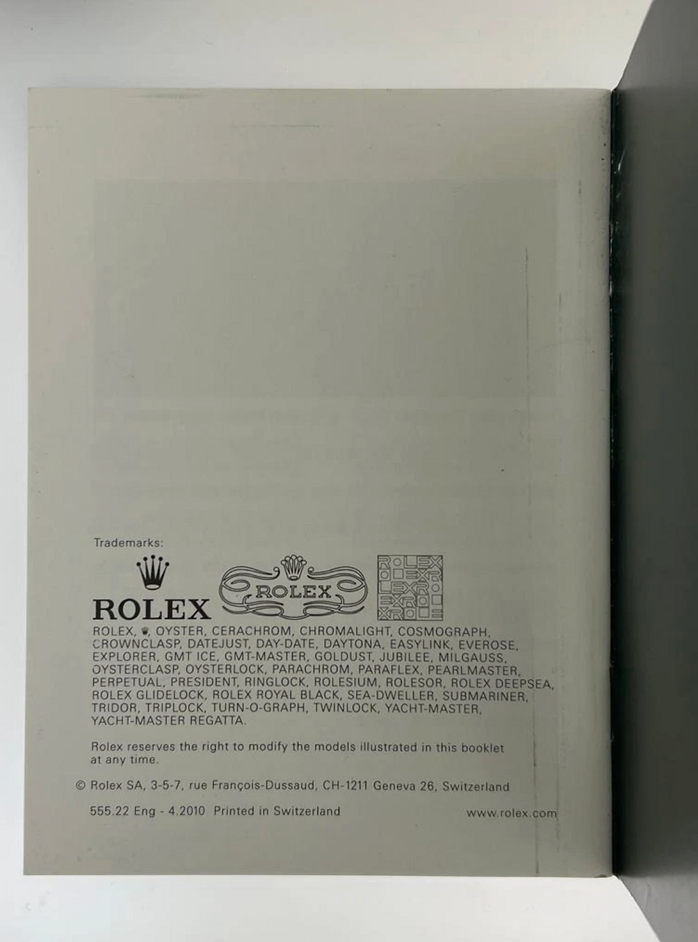 Thumbnail: Rolex Cosmograph Daytona Manual Booklet English 116515, 116520, 116518