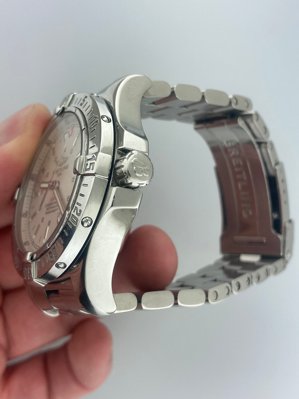 Thumbnail: Breitling 41mm A17380 Colt White Silver Baton Dial Automatic Caliber 17 Steel
