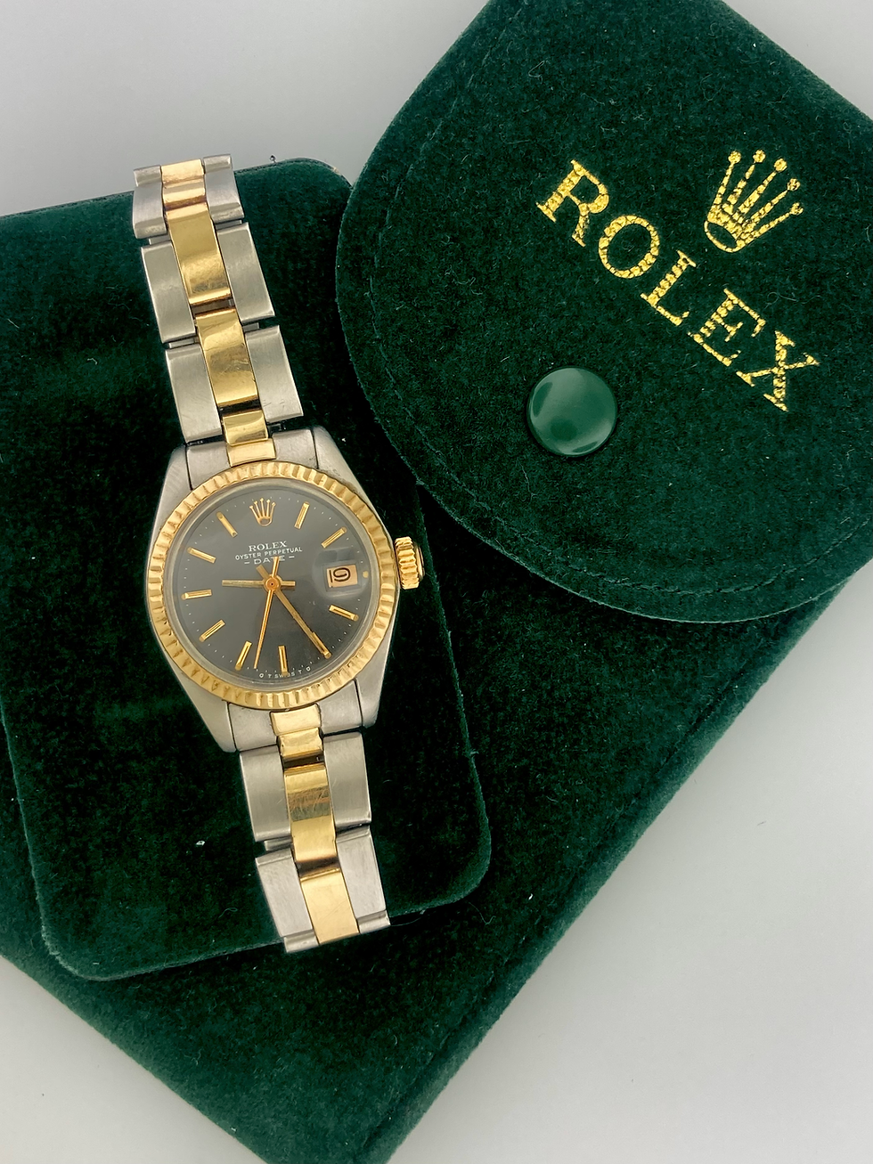 Thumbnail: Rolex Oyster Perpetual Date 26mm 6917 Automatic 18k Yellow Gold & Steel Vintage