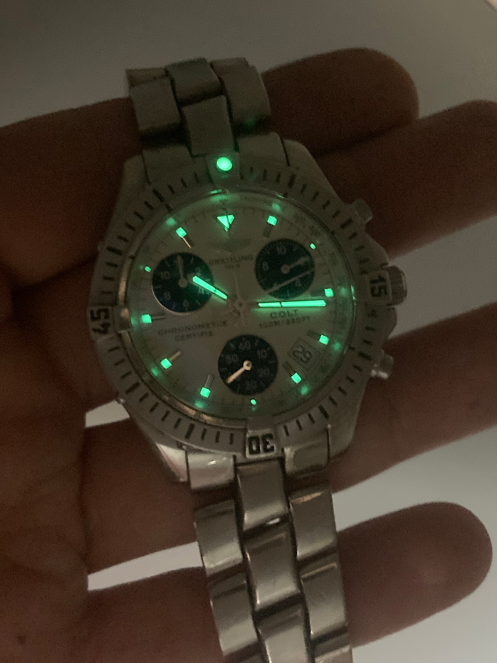 Thumbnail: Breitling Chronograph 38mm A73350 Colt Steel Quartz White Blue Dial Date Chronom