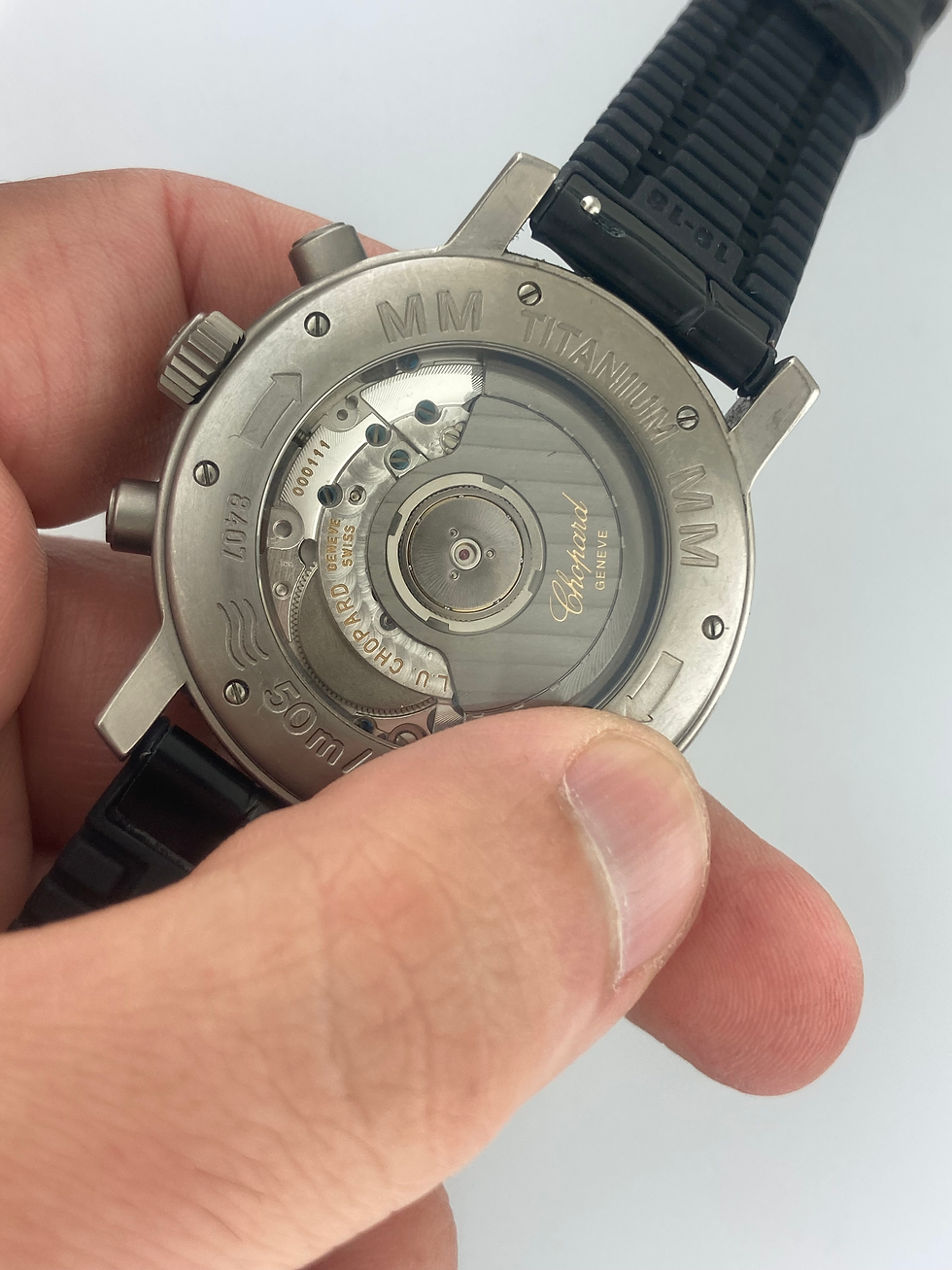 Thumbnail: Chopard 40mm Mille Miglia Titanium Chronograph 8407 Automatic Carbon Date Dial