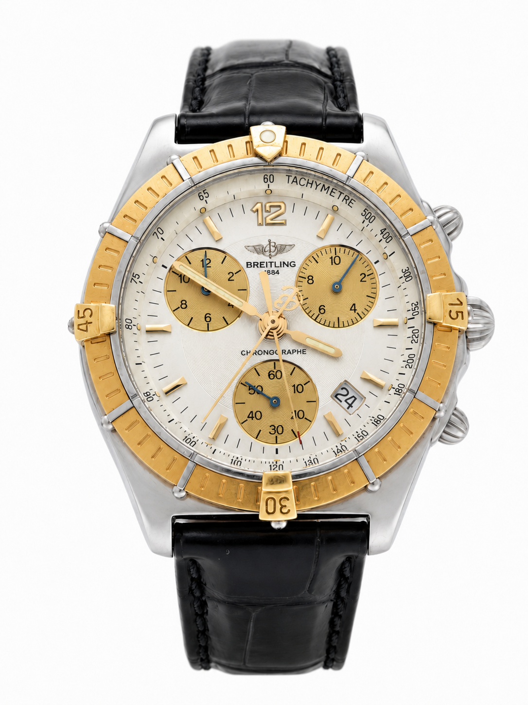 Breitling 40mm Sirius Perpetual Chronograph B53011 Quartz 18k Yellow Gold& Steel
