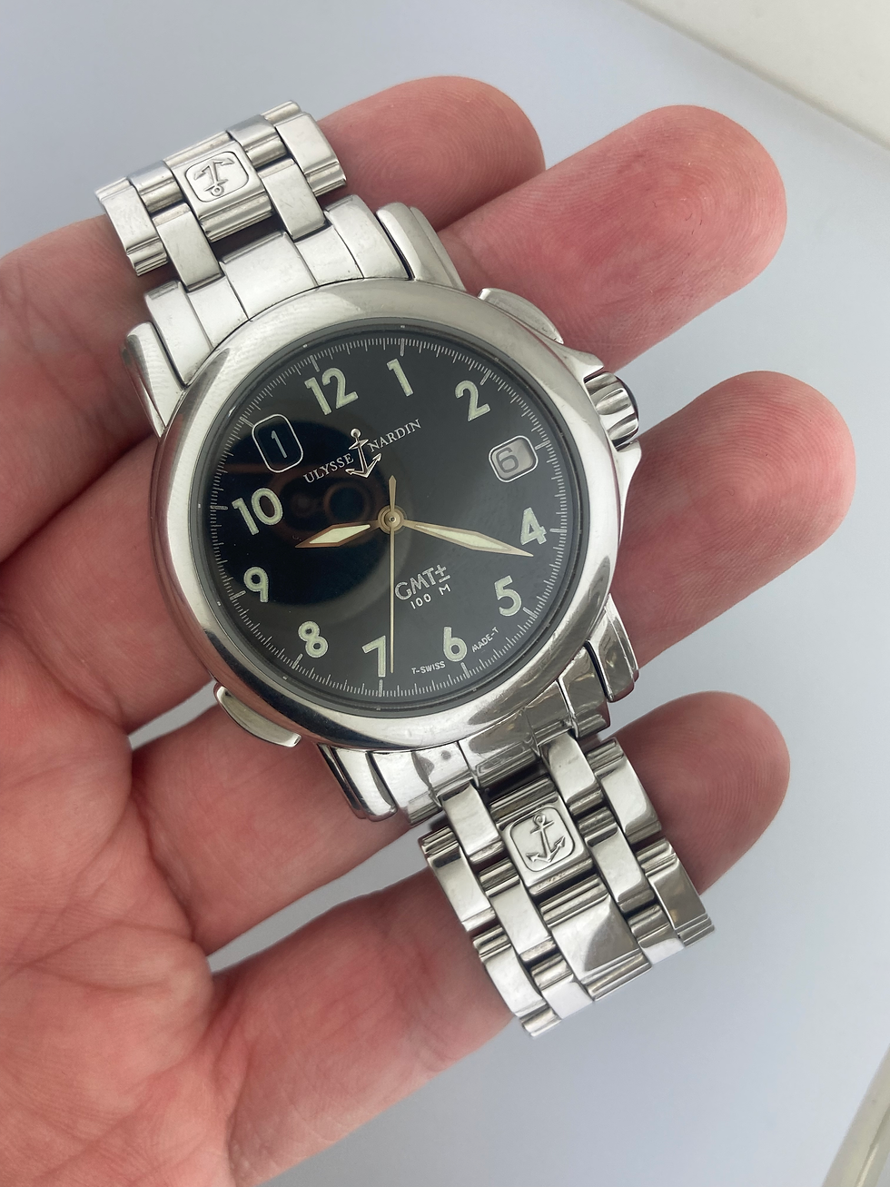 Thumbnail: Ulysse Nardin GMT 37mm San Marco 203-22 Black Dial Date Automatic Dual Time