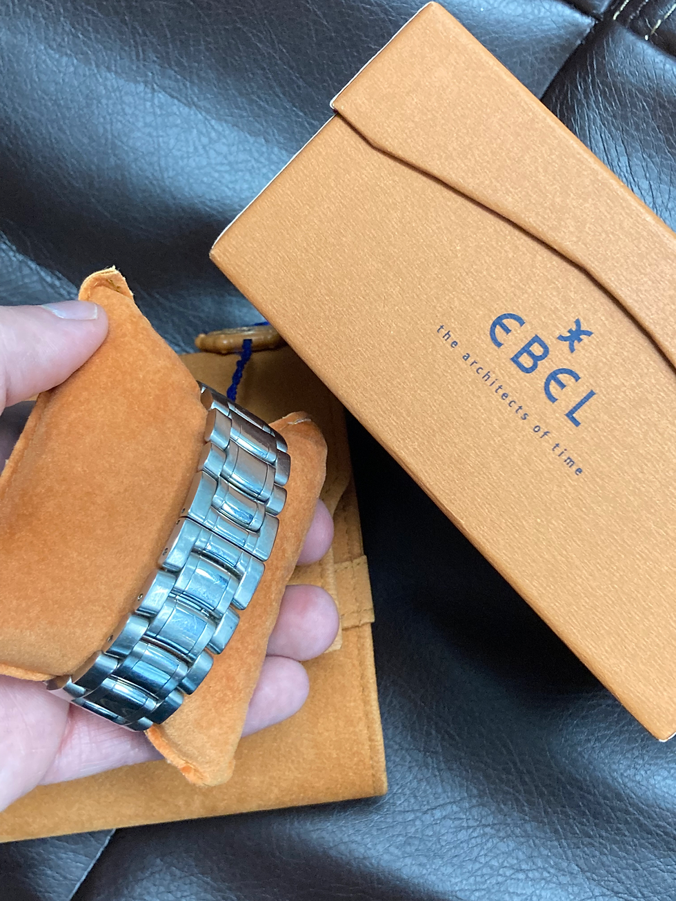 Thumbnail: Ebel 42mm Date 1911 Black Dial Swiss Quartz Steel 9187251 XL Box & Papers Date