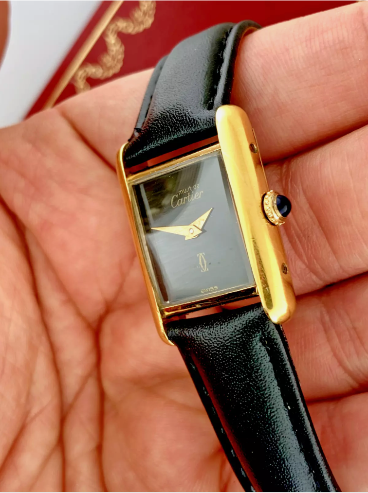 Thumbnail: Cartier Vintage Tank Must Mechanical 18k Gold Plated 21mm x 27mm 49260588(SOLD)