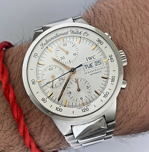 IWC 39mm Schaffhausen GST Chronograph Steel White Dial IW370713 Automatic Mint