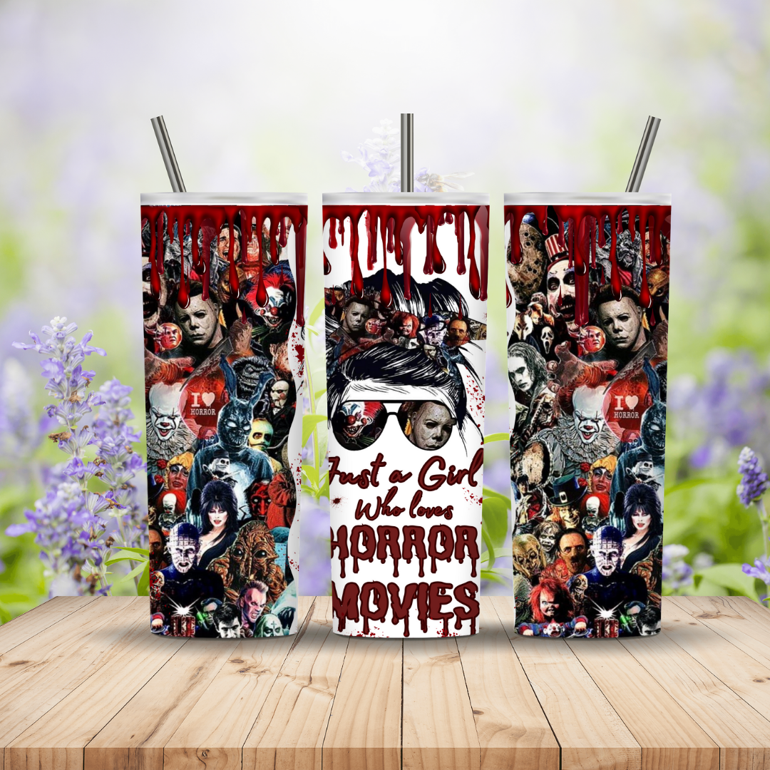 Just a Girl who loves Horror Movies 20oz Tumbler